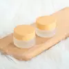 Pote de Creme com Tampa de Madeira Personalizada 5g 10g 15g 30g Dispensador de Creme Facial Pote para Creme dos Olhos Beleza Transparente 100g Pote de Amostra