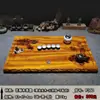 Peça Inteira de Madeira Dourada Nanmu para Bandeja de Chá, Bandeja de Chá Doméstica Feita à Mão, Mesa de Chá com Escultura de Raiz de Jacarandá, Bandeja de Chá com Drenagem, Conjunto de Chá