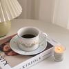 Lento como la taza y platillo Tulipán Conejo Viejo en Cerámica Coreana Juego de Café Complejo Té de la Tarde Francés Taza de Sentido Avanzado