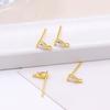 Pendientes colgantes de plata S925 con diamantes chapados en oro de 18 quilates, con gancho, accesorios de joyería para hacer uno mismo.