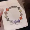 Pulsera Rota Estrella Qingyu~Estilo Coreano Minimalista Degradado de Circonita, Sensación de Lujo Ligero de Alta Gama, Joyería de Mano Exquisita Versátil