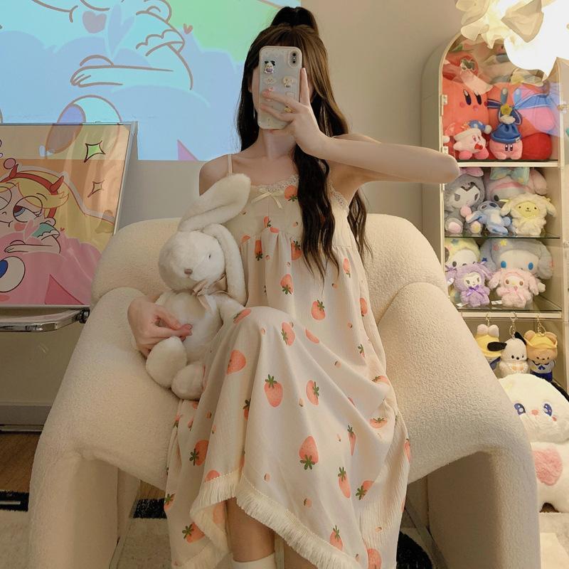 3309草莓泡棉裙-吊带