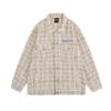 Casaco camisa estilo Chanel para mulheres Primavera e Outono 2023 novas roupas femininas soltas senso de design nicho xadrez top ins moda