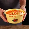 Pote de tempero para hot pot, louça de melamina, tigela de tempero para espetinho self-service, recipiente de molho de plástico, tigela grande para molho, tipo comercial