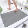 Alfombrilla de baño de diatomeas suave de color sólido con absorción de agua, antideslizante, de secado rápido, para puerta de entrada, una generación de cabello