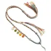 Nuevo Estilo Chino Cuerda de Colgante de los Cinco Dioses de la Riqueza Cordón de Thangka Tibetano Collar Tejido a Mano Accesorios de Collar Estilo Étnico