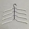 Cabide de Cinco Camadas Sem Costura para Camisetas e Camisas, Armazenamento Doméstico, Empilhável, Multicamadas, Economizador de Espaço, Cabide Antiderrapante