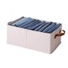 Caja de almacenamiento plegable de algodón y lino, cesta de almacenamiento de tela lavada de gran capacidad, caja de almacenamiento organizadora de ropa de dormitorio plegable