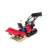 Enxada Rotativa Multifuncional com Esteiras para Limpeza de Terrenos Montanhosos e Inclinados, Corpo Espessado, Baixo Consumo, Equipamento Agrícola Prático