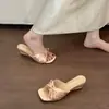 Sandalias Planas de Verano 2026, Estilo Suave y Puro, con Lazo, para Mujer, Versátiles y Elegantes