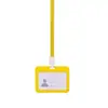 Portatarjetas con cordón para gafete de doble cara, portatarjetas de identificación de estudiante transparente, portatarjetas de identificación de empleado, gafete de trabajo, tarjeta de identificación de trabajo, etiqueta con nombre