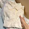 Pijama Feminino Novo de Verão Conjunto Doce Coração Feminino Manga Curta de Verão Calça Curta Pode Ser Usado ao Ar Livre Roupa de Casa Conjunto de Duas Peças