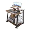 Mesa de noche móvil para dormitorio, escritorio de computadora de escritorio pequeño para el hogar, mesa perezosa para dormitorio, escritorio simple para habitación de alquiler, escritorio de escritura