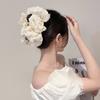 Pinza para el cabello con lazo multicapa para mujer, accesorios para el cabello, pinza grande de plumas, tocado de alta gama para dar volumen al cabello, pinza de tiburón