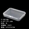 Caja de Empaque Transparente de PP con Tapa abatible para Almacenamiento de Joyería, Caja Cuadrada de Plástico Transparente de PP de Alta Gama al por Mayor