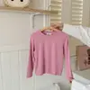 Ropa para Niños Niñas Camiseta Suave con Máscara Otoño e Invierno Nuevo Niños Dulce Cuello Redondo Top Manga Larga Camiseta Interior Blanca