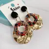 Nuevos Pendientes Geométricos de Moda, Simples, Versátiles, Personalizados, Chapados en Oro Real, Aguja de Plata Real 925, Estilo Coreano Popular, para Mujer