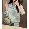 Chaleco de punto rosa, camisa de dos piezas, ropa de mujer, suéter superpuesto, chaleco de diseño de primavera, chaleco Sense Niche