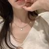 Collar de amor con ojo de gato delicado para mujer, moderno, dulce, fresco, picante, cadena de clavícula de hermana, collar de lujo ligero de alta gama