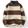 Venda Quente Transfronteiriça Venda Direta da Fábrica Novo Suéter de Tricô Masculino Espesso Gola Camisa Falsa Duas Peças Malharia Masculina