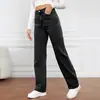 Aliexpress Comércio Exterior Transfronteiriço Europeu e Americano Amazon Wish Aliexpress Jeans Casuais de Perna Larga de Cintura Alta para Mulheres