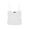 Comércio Exterior Transfronteiriço Estilo Europeu e Americano Roupas Femininas Za Aliexpress Venda Quente Ajuste ao Corpo Renda de Espinha de Peixe Franzida Versátil Camisola Modeladora