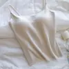 Camisolinha Super Macia~Colete Integrado Feminino com Bojos Outono/Inverno Camada Térmica Escovada Roupa Externa Top Base