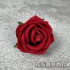 Flor de rosa de franela de simulación cabeza de flor roja ramillete pared de flores de boda accesorios de fotografía arco de flores artificiales flor de simulación al por mayor