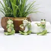Nuevos Adornos de Rana Musicales Transfronterizos para Ventanas del Hogar, Escritorios, Paisajes de Jardín, Regalos Decorativos, Artesanías de Resina