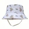 Novo Chapéu de Pescador Infantil Estampado de Desenho Animado Primavera e Verão Viagem ao Ar Livre Chapéu de Sol Brincadeira de Bebê Chapéu de Bacia à Prova de Vento