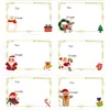 Lindas Pegatinas Autoadhesivas Navideñas de Dibujos Animados para Regalo, Etiquetas para Firmar Regalo (A: De, Para:) en Empaque de Caja de Regalo
