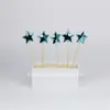 Bandera de decoración de pastel de cumpleaños para niños Estrella de cinco puntas Corona Amor Enchufe de PU Vestir Postre Boda 5 piezas
