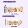Pegatinas Decorativas para Ventanas de Vidrio con Flores Coloridas Románticas de Comercio Exterior para Dormitorio y Sala de Estar Decoración del Hogar, Autoadhesivas al por Mayor Transfronterizo