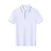 Camiseta Polo stretch de poliéster-algodão, 210g, 32 fios, manga curta, sensação fresca para uso externo no verão, vestuário corporativo com bordado e estampa