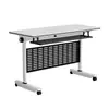 Mesa de Entrenamiento Modular Móvil, Mesa de Conferencias, Mesa Larga Multifuncional Plegable para Oficina Comercial, Escritorio Doble, Cuidadosamente Seleccionado