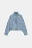 Ropa europea y americana transfronteriza para mujer ZA AliExpress producto nuevo de venta caliente chaqueta top casual simple con cuello alto de manga larga