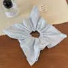 Tela Bordada Beige Suave Scrunchie Floral Lazo Cuadrado Dulce Francés Cuerda para el Cabello Versátil Atmosférica