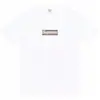 Camiseta Unisex de Manga Corta Supreme Trendy Streetwear Milán Algodón Puro Peso Pesado Clásica Suelta Versátil con Letras