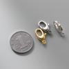 Hebilla de langosta multifuncional ovalada con baño de plata 925, hebilla de resorte, hebilla de conexión de pulsera semiacabada, accesorios de bricolaje Q0563