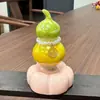 Giratorio de Cerámica Perlada Galvanizada con Forma de Calabaza, Adorno Giratorio para Aliviar el Estrés de la Fortuna y la Prosperidad, Decoración de Mascota de Té para Aliviar el Estrés para Coche y Escritorio