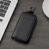 Nova Bolsa de Chaves Masculina, Bolsa de Armazenamento de Couro Macio de Grande Capacidade, Carteira Multifuncional, Bolsa para Chave de Carro, Gancho de Cintura Dois em Um