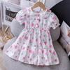 Vestido de Verano para Niñas 2025 Nuevo Vestido de Verano para Bebé Niña Vestido de Princesa con Cuello de Muñeca para Niños Pequeños Vestido Infantil de Moda