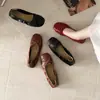 Zapatos planos tipo Mary Jane con lazo, slip-on, versátiles para moda de verano, estilo dulce, punta redonda, corte bajo para mujer