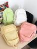 Bolsa escolar feminina Ins estudantes universitários Moda simples cor sólida grande capacidade nova mochila mochila moda mochila para estudantes do ensino médio