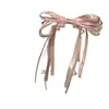 Pinza para el pelo de lirio del valle con lazo de cinta de estilo francés atmosférico Accesorio para el pelo de cinta de princesa Súper etéreo Suave Dulce Pinza para el pelo semi-recogido