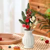 Acessórios de Natal Personalizados, Folhas de Pinheiro Simuladas, Folhas Douradas, Frutas Vermelhas, Enfeites de Galhos de Flores, Decorações de Natal