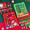 Regalo de Navidad traje de papelería útiles escolares para niños lápiz de seis piezas papelería portátil para jardín de infantes regalos de vacaciones