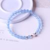 Pulsera refrescante de cristal azul perla para mujer al por mayor