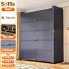 Armário de armazenamento simples para varanda feito de aço para uso doméstico, moradia alugada, estante, armário de brinquedos infantis, armário de lanches, armário de armazenamento com porta de ferro