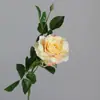 Óleo de Pintura Flor Artificial Enrolada Rosa Conjunto de Decoração de Casamento Casa Hotel Projeto de Decoração Suave Flor Falsa Rosa Grande